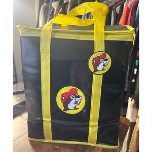 Buc-ees Insulated Black & Yellow Cooler Bag With Zipper & Handles - NEW w/ Tags